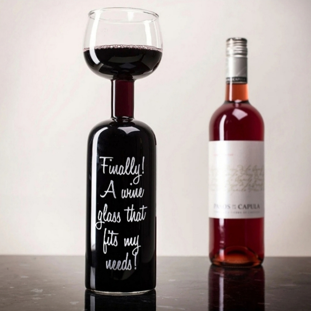 Big Mouth Wine Bottle Glass